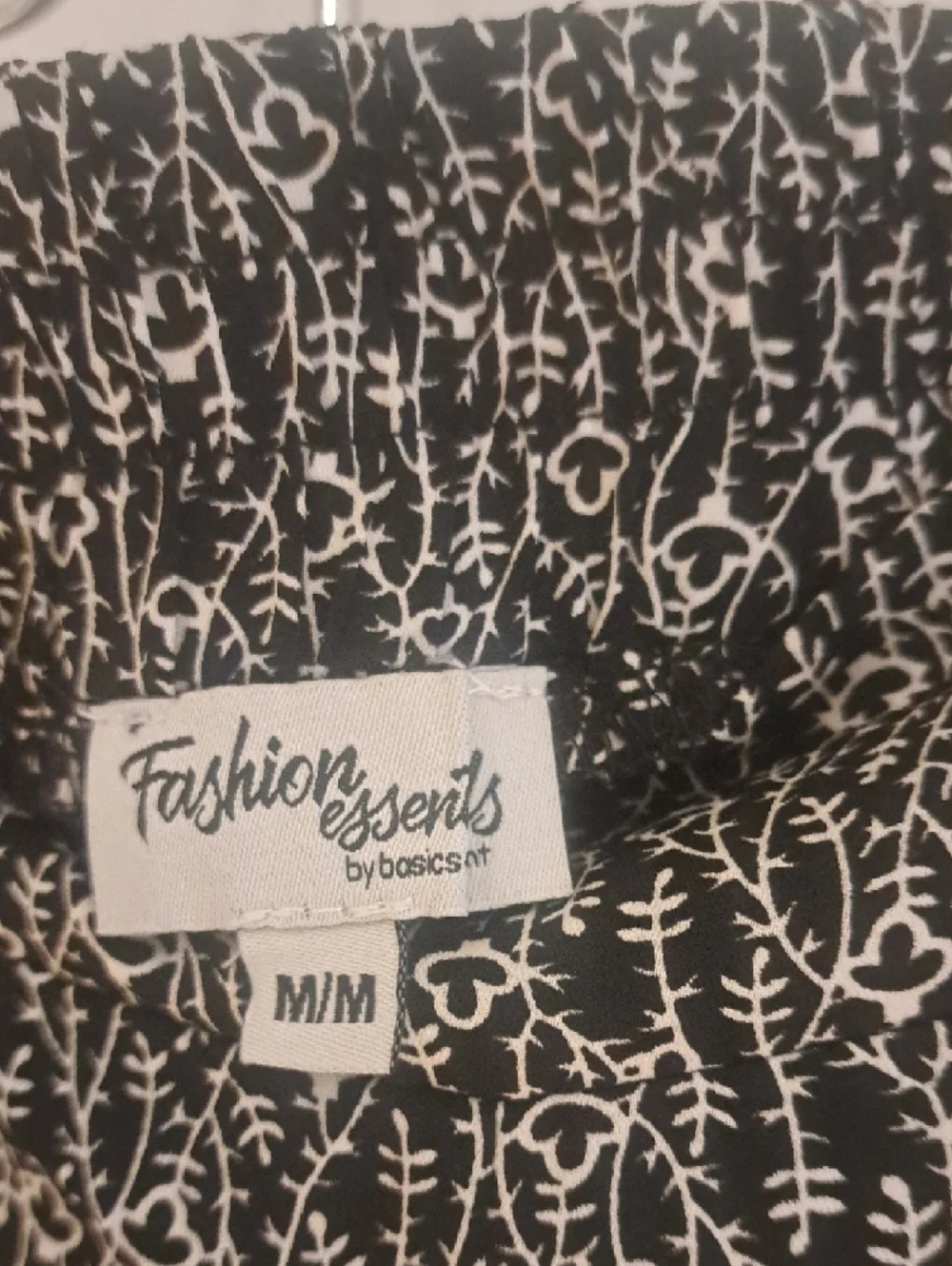 Black & White Printed Wide Leg Pants M | Flowy Minimal Chic Everyday - Picture 3 of 10